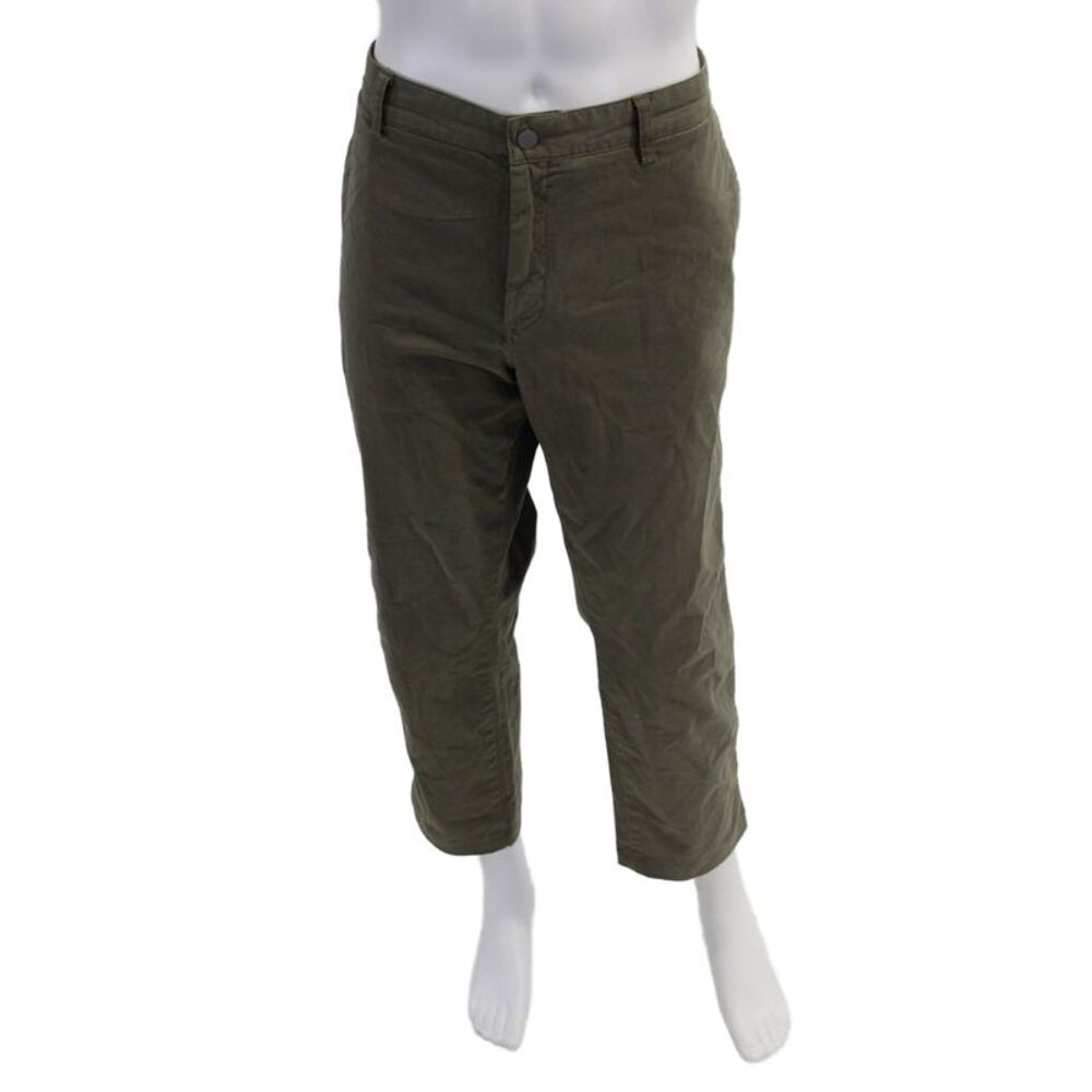 Spoke Mens Cotton Flat Front Straight Leg Pants Brown Size 38